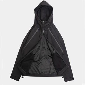 Techwear Veste de randonnée à séchage rapide pour homme coupe-vent d'extérieur à fermeture éclair hydrofuge vestes de trekking fabriquées au Pakistan - Product Image 5