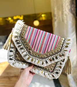 Bolso Banjara bordado Vintage para mujer, bolso de mano de lujo personalizado para compras nocturnas, bolsos de hombro de moda para mujer, venta al por mayor - Product Image 4