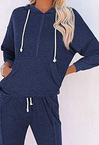 Conjunto Deportivo de 2 Piezas para Mujer, de Alta Calidad, para Invierno, Ajustado, Bordado, con Sudadera con Capucha y Pantalones Deportivos - Product Image 5