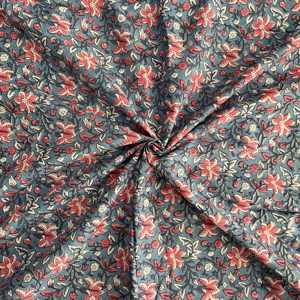 Tela ecológica de algodón con estampado de bloques a mano, ligera y transpirable para ropa deportiva, Textiles para el hogar, ropa de cama, vestidos, cortinas para niñas - Product Image 1