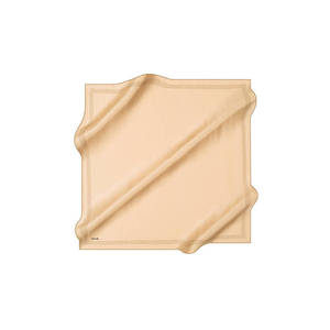 Pañuelo Cuadrado Beige con Borde de Seda - Product Image 1