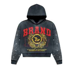 เสื้อฮู้ดซักกรดแบบกำหนดเองเสื้อฮู้ดแนวสตรีทซักได้สไตล์วินเทจ - Product Image 2