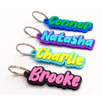 Gepersonaliseerde promotionele gepersonaliseerde milieuvriendelijke duurzame zachte rubberen logo 2D panda hond fruit rechthoekige sleutelhanger cadeau
