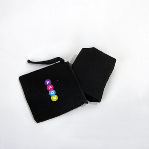 Custom Printed <b>Foldable</b> Medium-Sized Cotton Shopping <b>Bag</b> with Black Clutch 19 16 4 cm Heat Transfer Letter Pattern for Foods - Product Image 6