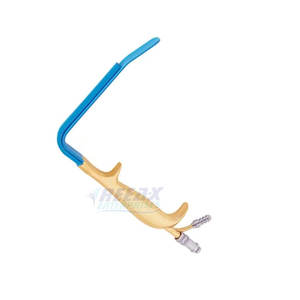 Rétracteur TEBBETTS Écarteurs mammaires à fibres optiques avec tube d'aspiration des dents Instruments de chirurgie plastique plaqués or - Product Image 6