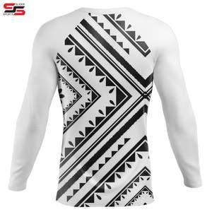 เสื้อยืดกีฬาแบบยูนิเซ็กซ์ แขนยาว ระบายอากาศ ป้องกันรังสียูวี UPF50+ แห้งเร็ว เป็นมิตรกับสิ่งแวดล้อม สำหรับออกกำลังกาย รับผลิตแบบ ODM/OEM สำหรับกีฬา MMA - Product Image 6