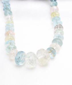 Collar de Piedras Preciosas Naturales de Aguamarina Multifacética para la Elaboración de Joyería Fina - Product Image 1