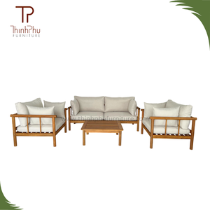 Juego de Sofás de Madera Maciza Natural de Fábrica en Vietnam, Muebles Modernos Convertibles para Interiores y Exteriores para Salas de Estar de Hoteles y Villas - Product Image 6