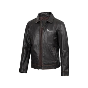 Men's <b>Leather</b> <b>Jacket</b> Vintage Style Slim Fit Casual <b>Winter</b> Stand Front Premium Quality Soft <b>Leather</b> Feel Fashion Quilted <b>Jacket</b> - Product Image 1
