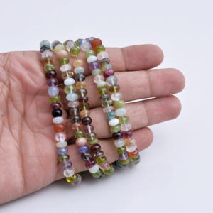 Cuentas Lisas de Gemas Mixtas de 5mm a 6mm, 1 Hilo de Piedras Preciosas para la Elaboración de Joyería Fina - Product Image 2