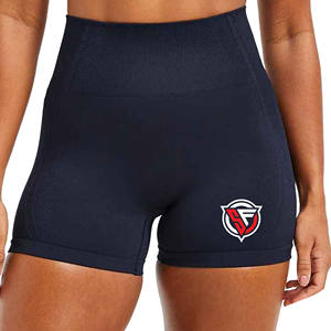 Shorts Deportivos Casuales para Mujer, Cintura Media, para Yoga y Gimnasio, Sin Costuras, Transpirables, de Secado Rápido, con Logotipo Personalizado, Efecto Push-Up, de Algodón - Product Image 1