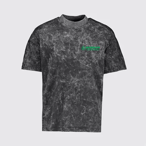 T-shirt pour homme en coton 100% délavé à l'acide, écologique, séchage rapide, coupe classique, col rond, manches courtes, vente en gros - Product Image 5