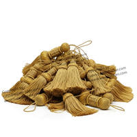 Gland en or français, frange de 5 cm, haute qualité, durable, couleur et logo personnalisables pour sacs, chaussures, vêtements et vêtements liturgiques