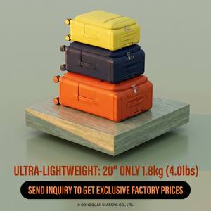 Ensemble de bagages de voyage hybrides <span class=keywords><strong>ultra</strong></span>-légers en PP et polyester, valise à roulettes personnalisable avec logo, bagage <span class=keywords><strong>cabine</strong></span>, OEM ODM - Product Image 6