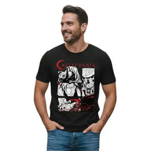 T-shirt de fitness Castlevania Symphony Night en jersey 100% coton, motif unique compressé, disponible en poids de tissu 200g et 300g - Product Image 2