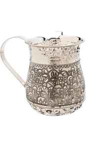 Copa de Lavado Judía de Acero Inoxidable Elegante de 5'' y 40 oz, Personalizable, para Pascua, Netilat Yadayim, Juego de Baño de Metal, Superventas - Product Image 2