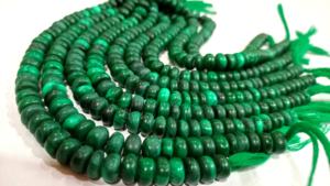 Perles rondes en malachite naturelle de haute qualité, pierres précieuses facettées de 8 mm, lisses et simples, brins de 8 pouces pour bijoux - Product Image 3