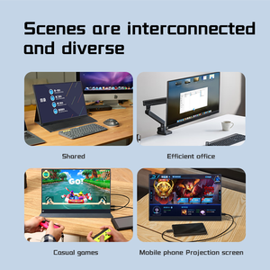 Moniteur portable Eimio 4K 60Hz 15,6'' avec dalle IPS, <span class=keywords><strong>écran</strong></span> tactile 10 points, Type-C, haut-parleurs intégrés, <span class=keywords><strong>compatible</strong></span> avec les jeux, VESA, <span class=keywords><strong>compatible</strong></span> avec les MacBook - Product Image 4