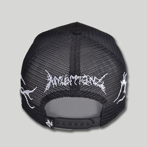 Casquette de baseball en toile et maille personnalisable OEM avec votre logo, 5 panneaux, patch brodé 3D, casquette trucker en velours suédé - Product Image 4