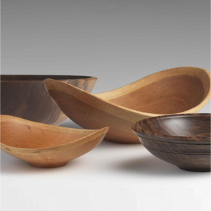 Exclusive Quality Round Wooden Salad Serving Bowl Ideal for Hotel Ware <b>Dinnerware</b> Pasta and Soup Kitchenware Dish - Product Image 6