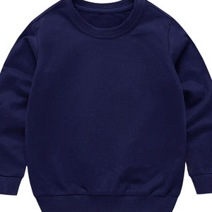 Sweat-shirt pour tout-petits de qualité supérieure, couleur bleu marine, épaules tombantes, manches longues, tricoté, pour filles et garçons - Product Image 3