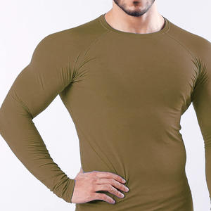 Top Hommes chemise de compression à manches longues Spandex personnalisé Performance Gym Training Quick Dry Fitness Workout Tight Top Stretch Sleeve - Product Image 3