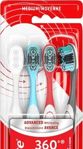 Precio al por mayor para el paquete de 4 cepillos de dientes desechables 360 Advanced Whitening con cerdas de nailon para uso doméstico - Product Image 2
