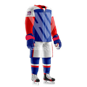 Ensembles d'uniformes de hockey sur glace de qualité supérieure Maillots et shorts à manches longues sur mesure Unisexe Évacuation de l'humidité Écologique - Product Image 2