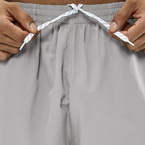 Pantalones cortos de entrenamiento de poliéster personalizados para hombre, cintura elástica, entrenamiento, correr, gimnasio, deportes, informal, Fitness, patrón sólido, teñido liso, 2026 - Product Image 5