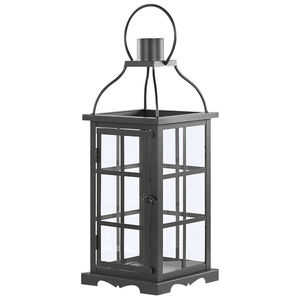 Farol de Vela Navideño de Hierro Negro de Calidad Deluxe, Decorativo para Interiores, Colgante o de Mesa, Estilo Rústico - Product Image 5