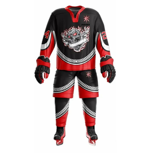 Vente en gros d'uniformes de hockey sur glace pour hommes personnalisés de haute qualité Nouveaux ensembles de sublimation au design personnalisé bon marché - Product Image 3