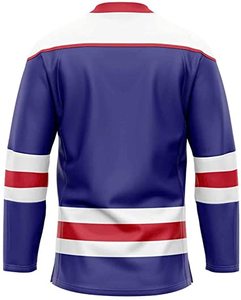 2022 personalizado de alta calidad barato sublimación hombres 100% algodón manga corta Jersey de hockey sobre hielo con logotipo personalizado nuevo diseño - Product Image 4