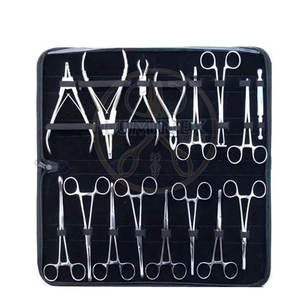 Juego de herramientas para perforación corporal Kit de herramientas de perforación de acero inoxidable profesional Pinzas para perforación dérmica con bolsa - Product Image 2