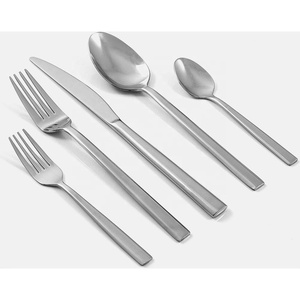 Ustensiles de cuisine de restaurant réutilisables, personnalisés de luxe, couverts en acier inoxydable, vaisselle plaquée argent, miroir poli, poignée martelée - Product Image 2