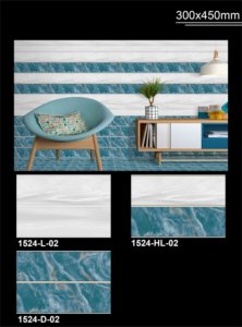 Diseño moderno 300x450mm Azulejos de pared de cerámica Acabado brillante Textura sólida Baño Cocina Cafetería Etc. Calidad de exportación 9 mm - Product Image 6