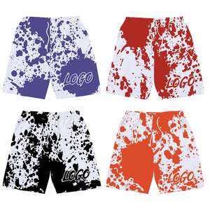 Pantalones cortos deportivos de malla para correr para hombre con logotipo personalizado de alta moda 100% algodón sólido informal servicio OEM para baloncesto sudor playa - Product Image 5