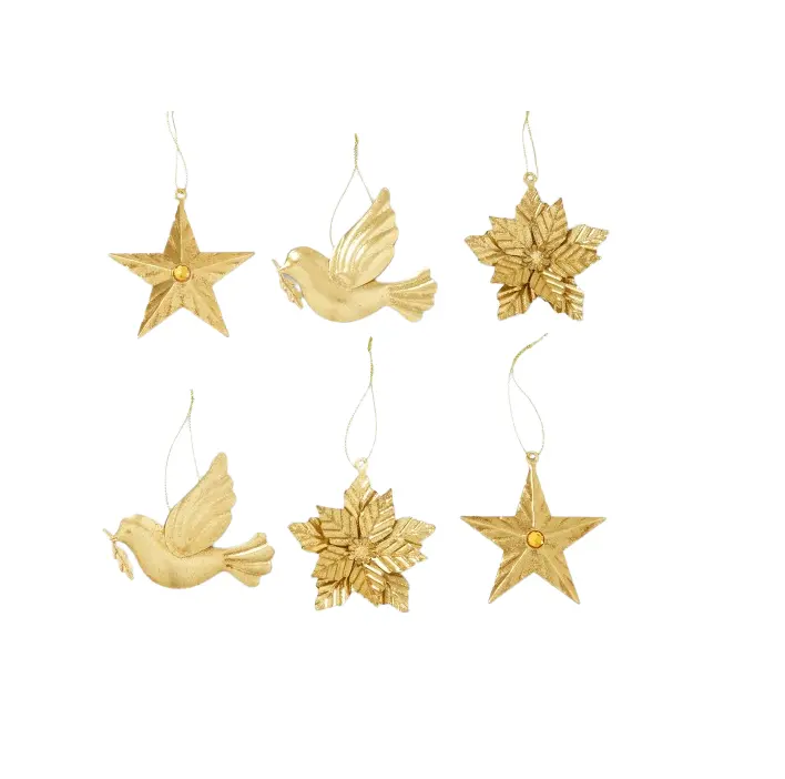 Desain populer kerajinan logam kreatif tanda bintang kustom dekorasi dinding gantung dengan harga rendah hadiah Natal