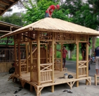 Gazebo y Pérgola de Bambú Hechos a Mano de Alta Calidad, Muebles de Exterior de Diseño Tradicional, Marca Sulawesi para Uso General