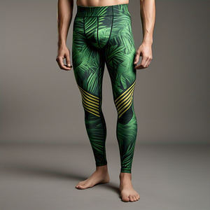 Bodybuilder Sublimation Leggings Hommes Jungle Graphic Print Compression Legging Workout Fitness Wear Sublimation Pantalon Hommes - Product Image 2