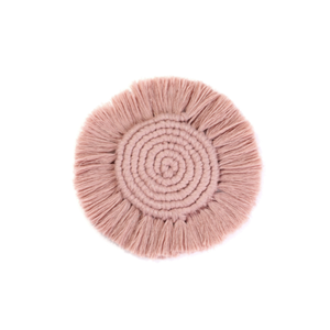 Sous-verres en coton macramé en gros, design rond en tissu tissé avec des glands, fabriqués en Inde - Product Image 6