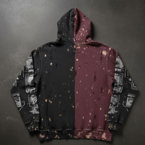 Sweat-shirts pour hommes au design personnalisé, sweat-shirts pour hommes avec broderie délavée, sweat-shirts de haute qualité avec patchwork, sweat-shirts délavés à l'acide - Product Image 2