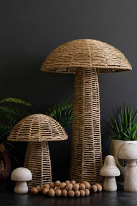 Ensemble de décoration en forme de champignon, style féerique, décoration de table et d'étagère, fabriqué en paille de mer, par un fabricant et fournisseur vietnamien - Product Image 4