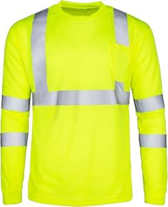 Cheap Safety Reflective <b>Yellow</b> for Polo <b>Shirt</b> Workwear <b>Men's</b> Reflective Construction <b>T</b>-<b>shirt</b> - Product Image 5