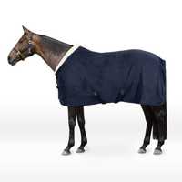 Couverture de luxe pour cheval en polaire avec col en fausse fourrure, douce et chaude, équipement d'équitation, vêtement premium pour cheval