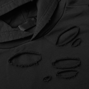 Custom Screen Printed <b>Oversized</b> Fleece <b>Hoodie</b> Pocket for Unisex Winter Heavyweight 100% Cotton Eco-Friendly Distressed <b>Black</b> - Product Image 5