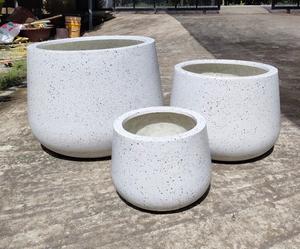 [Leo Nguyen Le] - Vente en gros de lots de jardinières modernes en polystone/ciment/fibre de verre terrazzo - Décoration de jardin - Product Image 1