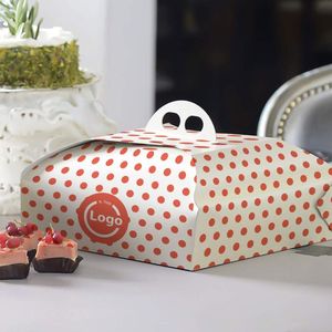 Customized Kraft Corrugated Cake <b>Boxes</b> with Handle Glossy Lamination 4 Colors Eco-Friendly - Product Image 4