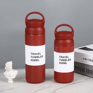 Gourde isotherme portable personnalisée en acier inoxydable 304, 350 ml, pour garder au chaud et au froid, avec poignée, pour café et voyage - Product Image 3