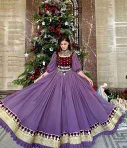 Afghan Kuchi vestido de novia ropa bordado Diseño multicolor Kuchi vestido de novia Tribal afgano vestido para mujer transpirable - Product Image 4