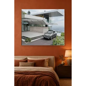 Impression sur toile Fida Gray Mercedes E-Class et Modern Villa - Product Image 3